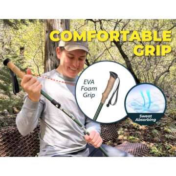 TREKOLOGY Trekking Poles for Hiking Poles Collapsible Lightweight Hiking Sticks Hiking Poles for Men Walking Sticks for Hiking Sticks for Women Walking Poles Hiking Poles for Women TREKZ SE