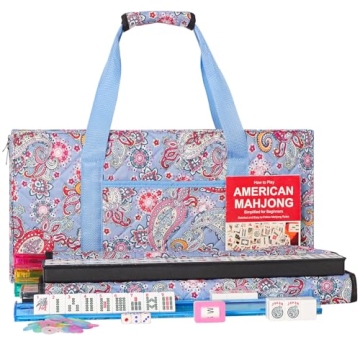 ZGME Premium American Mahjong Set: 166 Tiles, Floral Bag, Complete Accessories