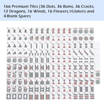 ZGME American Mahjong Set with 166 Premium Tiles