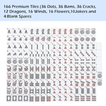 ZGME American Mahjong Set with 166 Premium Tiles