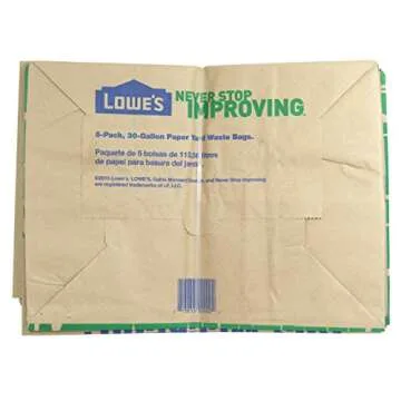 Lowe's 30 Gallon Heavy Duty Brown Paper Lawn and Refuse Bags for Home and Garden (10 Count), Large (LOWESLL)