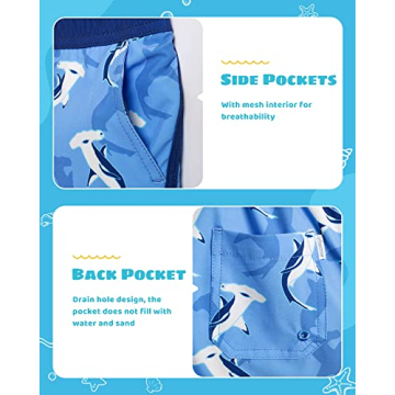 maamgic Boys Swim Trunks with UPF 50+ Protection