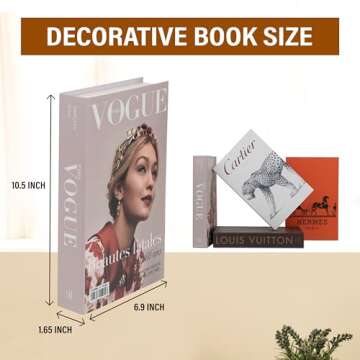 Decorative Books_Glam - Fake Books for Home Decor, Aesthetic Books for Room Decor, Living Room, Preppy, Book Shelf, Shelf Decor, Designer Books Decor Set