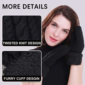 Women's Cozy Warm Knit Winter Gloves - 11 Colors Available