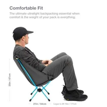 Helinox Chair Zero Ultralight Compact Camping Chair, Chair Zero, Grey