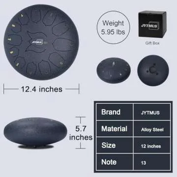 JYTMUS Steel Tongue Drum for Yoga Meditation & More