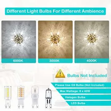 HMVPL Gold Crystal Flush Mount Ceiling Light Fixture