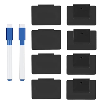 Trohestar Clip on Metal Basket Labels with Chalk Markers