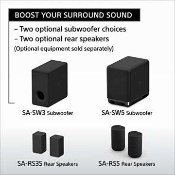 Sony HT-A7000 7.1.2ch 500W Dolby Atmos Sound Bar Surround Sound Home Theater with DTS:X and 360 Spatial Sound Mapping, works with Alexa and Google Assistant,Black