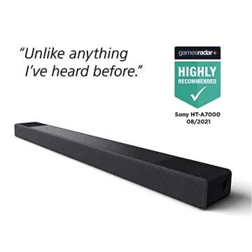 Sony HT-A7000 7.1.2ch 500W Dolby Atmos Sound Bar Surround Sound Home Theater with DTS:X and 360 Spatial Sound Mapping, works with Alexa and Google Assistant,Black