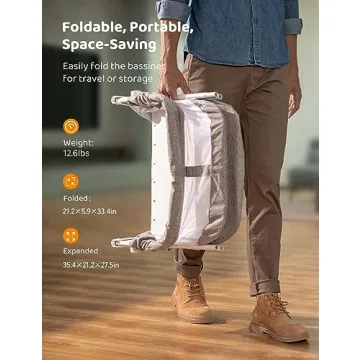 besrey Bassinet for Baby - Portable Baby Crib