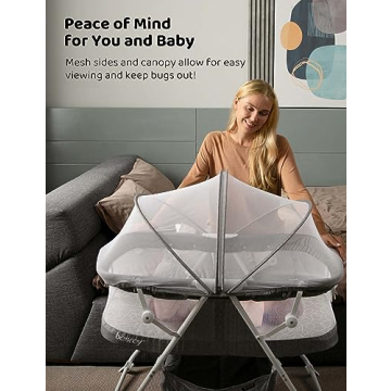 besrey Bassinet for Baby - Portable Baby Crib