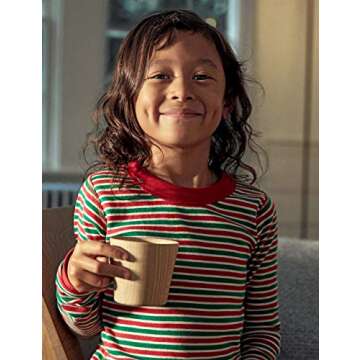 Moon and Back by Hanna Andersson Unisex Kids' Organic Holiday Family Matching 2 Piece Pajama Set, Pack of 2, Penguin Print, 6-7