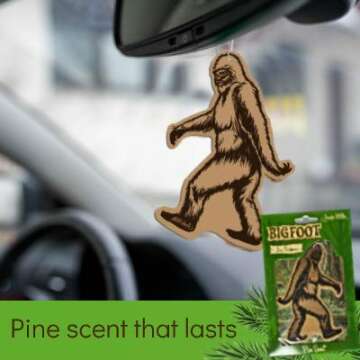 Bigfoot Deluxe CAR AIR FRESHENERS - Pine Scent - with Hanging String - Comes with 1 Piece Bigfoot Ca...
