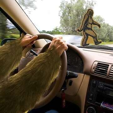 Bigfoot Deluxe CAR AIR FRESHENERS - Pine Scent - with Hanging String - Comes with 1 Piece Bigfoot Car Decal (1) | Novelty Funny Entertaining Prank Gag Gift Practical Joke for Family & Friends