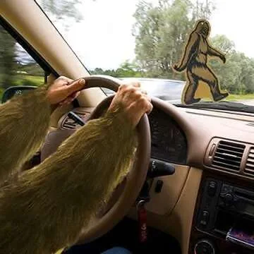 Bigfoot Deluxe CAR AIR FRESHENERS - Pine Scent - with Hanging String - Comes with 1 Piece Bigfoot Car Decal (1) | Novelty Funny Entertaining Prank Gag Gift Practical Joke for Family & Friends