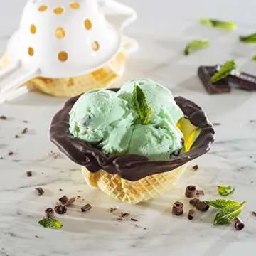 Waffle Cone and Bowl Maker for Homemade Ice Cream Cones- Includes Shaper Roller & Bowl Press - Electric Nonstick Waffler Iron Machine for Sundaes & More, DIY Dessert, Unique Gift Treat for Kids Adults