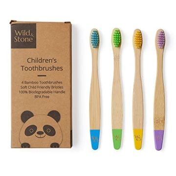 Wild & Stone Eco-Friendly Children's Bamboo Toothbrush Set