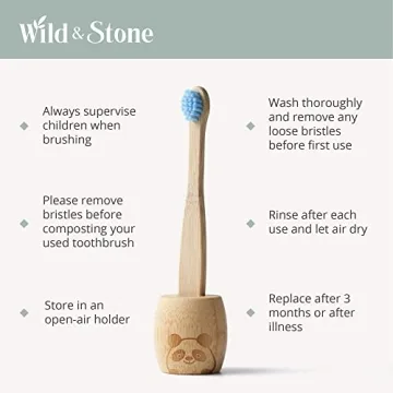 Wild & Stone Eco-Friendly Children's Bamboo Toothbrush Set
