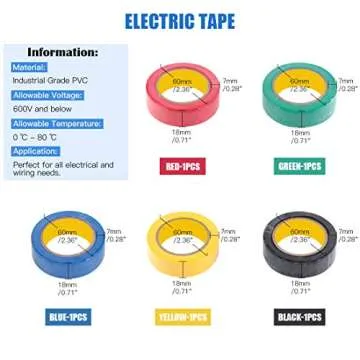 Glarks 8" 10-22 AWG Multifunction Wire Stripper/Crimper/Cutter and 175Pcs Twist Nuts Caps Electrical Wire Connectors Screw Terminals with 5Pcs Electrical Tape Assortment Set