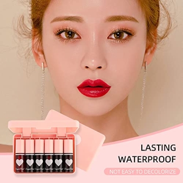 Waterproof Korean Lip Tint Stain Set - High Pigment Colors