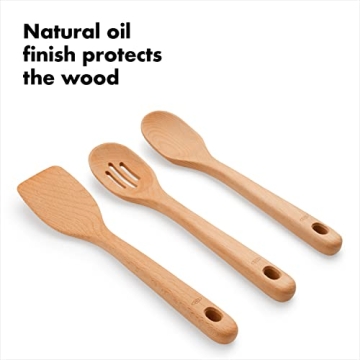 Durable OXO Good Grips 3-Piece Wooden Utensil Set for Cooking