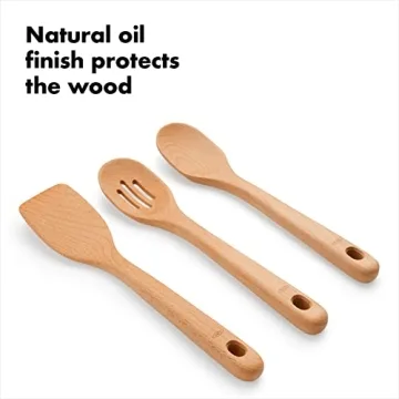 Durable OXO Good Grips 3-Piece Wooden Utensil Set for Cooking