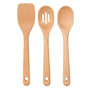 Durable OXO Good Grips 3-Piece Wooden Utensil Set for Cooking