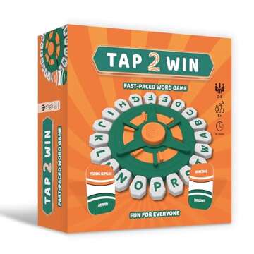TAP 2 WIN Word Game | Fast-Paced Family & Party Board Game For Kids & Adults | 2-8 players race agai...