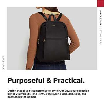 TUMI - Just In Case Foldable Backpack - Lightweight, Compact Travel Backpack - For One Bag Travel - 15.5" X 12.3" X 4.5" - Black