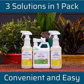 Wondercide - Flea Tick Insect Spray Kit for Pets, Dogs, Cats, Home, Patio, Yard, and Garden - Pest Control Treatment Bundle with Natural Essential Oils - Indoors and Outdoors - 96 oz Lemongrass