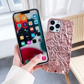 Luxurious Tin Foil Pleated iPhone 13 Pro Max Case