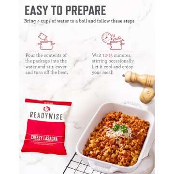 READYWISE - Variety Pack Bucket, 104 Servings, Emergency, MRE Meal & Drink Supply, Premade, Freeze D...