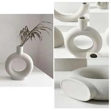 Elegant Sunormi Gray Ceramic Vase for Chic Decor