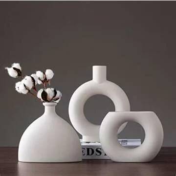 Elegant Sunormi Gray Ceramic Vase for Chic Decor
