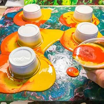 U.S. Art Supply Silicone Pouring Oil - 6-Ounce - 100% Silicone for Dramatic Cell Creation in Acrylic Paint