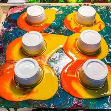 U.S. Art Supply Silicone Pouring Oil - 6-Ounce - 100% Silicone for Dramatic Cell Creation in Acrylic Paint