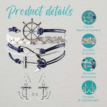 Nautical Anchor Charm Set for Women - Stylish and Elegant