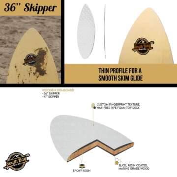 South Bay Board Co. Skipper Skimboard for Kids' Fun