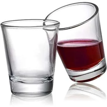 Tebery 30 Pack Round Shot Glasses Bulk Sets with Heavy Base, 2 Ounces Tequila Cups Small Glass Shot Cups, Clear Whiskey Shot Glass Set for Vodka, Whiskey, Tequila, Espresso, Liquor