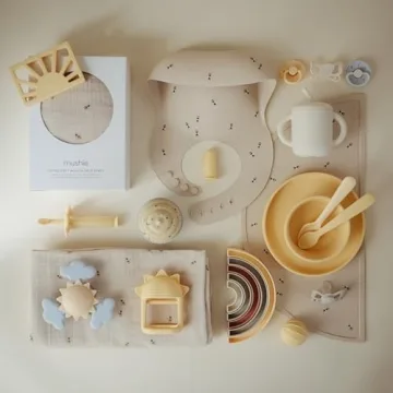 Mushie Rainbow Stacker Toy for Safe Play & Learning