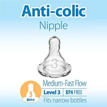 Dr. Brown's Original Nipple Level 3 6 Months Plus 6 Count