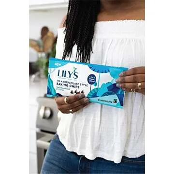 LILY'S Milk Chocolate Style No Sugar Added Baking Chips, Gluten Free, Bulk, 9 oz Bags (3 Pack)