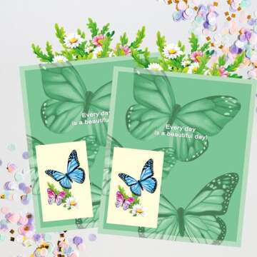 Airpark Pop Up Flower Cards, Daisies and Butterflies, 12-inch Bouquet 3D Popup Greeting Cards with B...