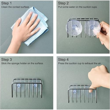 Toplife Stainless Steel Sponge Holder for Kitchen Sink