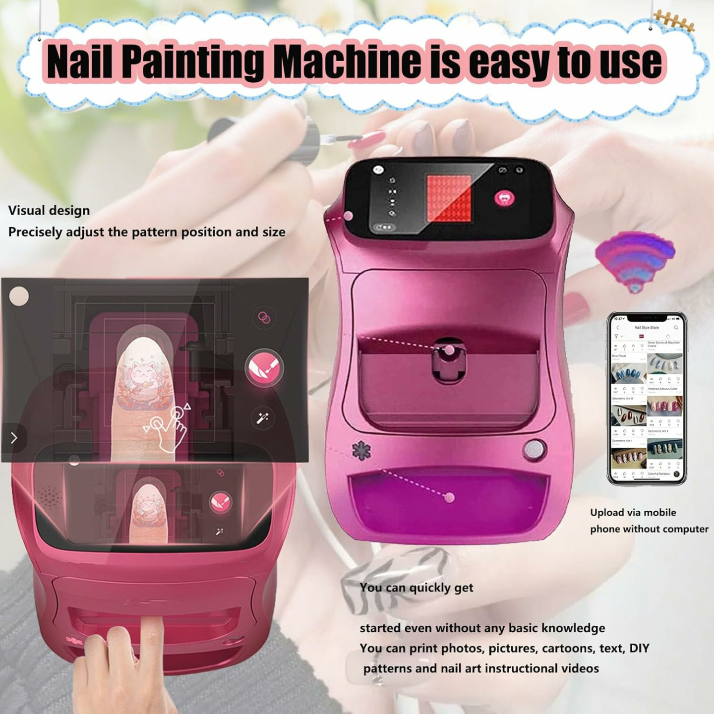 Automatic Nail Art Printer for Home Manicures