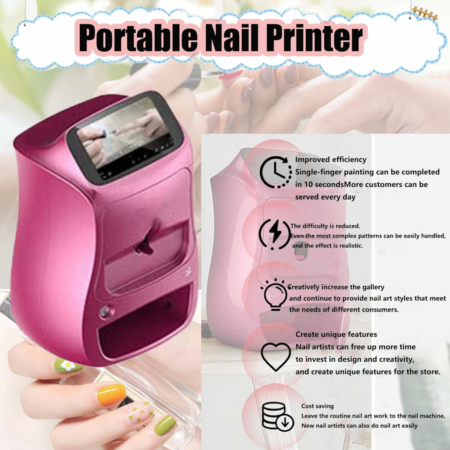 Automatic Nail Art Printer for Home Manicures