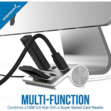 Sabrent USB 3.0 Hub with Multi Card Reader for Mac & PC