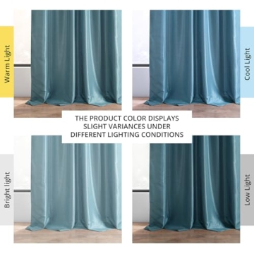 HPD Faux Dupioni Silk Curtain for Elegant Decor 50x108