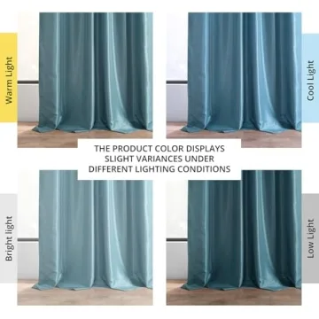HPD Faux Dupioni Silk Curtain for Elegant Decor 50x108